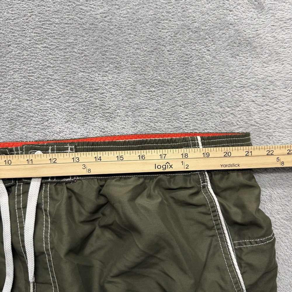 Speedo‎ Swim Shorts Mens XL Green Solid Drawstring Lined Built-In Brief Cargo - Picture 6 of 9
